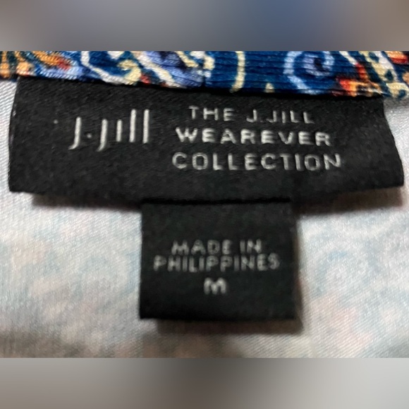 J. Jill Wearever Paisley-Printed Dress color dark cadet blue enchanting paisley - Picture 5 of 7